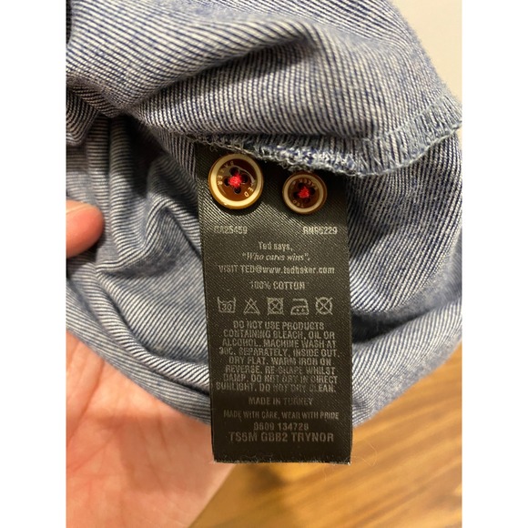 Ted Baker London Men's Blue Heathered Short Sleeve Polo Shirt Size S - Picture 4 of 8